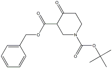 1-TERT-BUTOXYCARBONYL-4-OXO-3-PIPERIDINECARBOXYLATE BENZYL ESTER 结构式