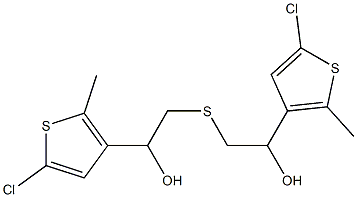 1-(5-CHLORO-2-METHYL-THIOPHEN-3-YL)-2-[2-(5-CHLORO-2-METHYL-THIOPHEN-3-YL)-2-HYDROXY-ETHYLSULFANYL]-ETHANOL Struktur