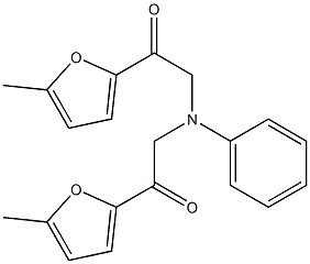 1-(5-METHYL-FURAN-2-YL)-2-([2-(5-METHYL-FURAN-2-YL)-2-OXO-ETHYL]-PHENYL-AMINO)-ETHANONE Structure