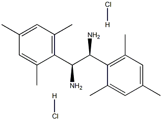 (S,S)-1,2-Bis(2,4,6-trimethylphenyl)-1,2-ethanediamine dihydrochloride, 95%, ee 99% 化学構造式