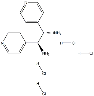 (S,S)-1,2-Di(4-pyridyl)-1,2-ethanediamine tetrahydrochloride, 95%, ee 99% Structure