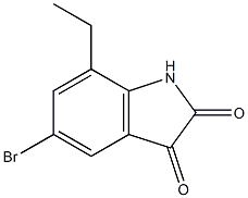 5-bromo-7-ethyl-1H-indole-2,3-dione,,结构式