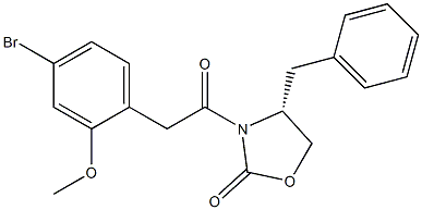  3-[2-(4-BROMO-2-METHOXYPHENYL)ACETYL]-4R-(PHENYLMETHYL)-2-OXAZOLIDINONE