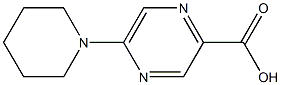 5-(1-Piperidinyl)-2-pyrazinecarboxylic acid Structure