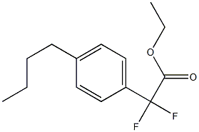 Ethyl (4-Butylphenyl)difluoroacetic acid 化学構造式