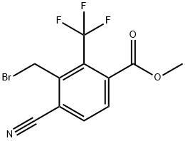 3-(溴甲基)-4-氰基-2-(三氟甲基)苯甲酸甲酯,,结构式