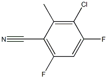 3-Chloro-4,6-difluoro-2-methylbenzonitrile Structure