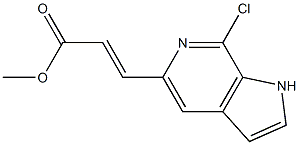 (E)-Methyl 3-(7-chloro-1H-pyrrolo[2,3-c]pyridin-5-yl)acrylate Struktur
