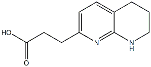 3-(5,6,7,8-tetrahydro-1,8-naphthyridin-2-yl)propanoic acid 化学構造式