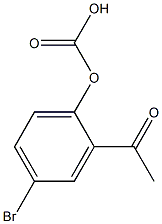 2-acetyl-4-bromophenyl hydrogen carbonate Struktur