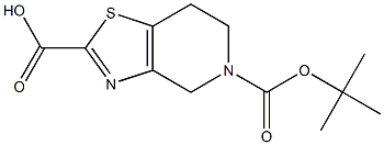 6,7-Dihydro-4H-thiazolo[4,5-c]pyridine-2,5-dicarboxylic acid 5-tert-butyl ester Structure