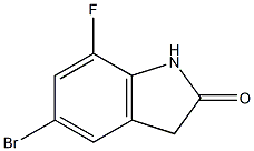 5-Bromo-7-fluoroindoline-2-one 化学構造式