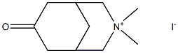 3,3-Dimethyl-7-oxo-3-azonia-bicyclo[3.3.1]nonane Iodide Structure