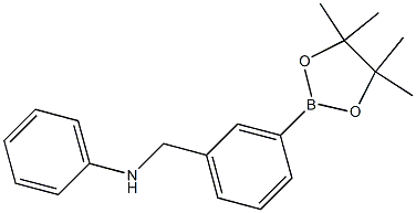 N-(3-(4,4,5,5-tetramethyl-1,3,2-dioxaborolan-2-yl)benzyl)benzenamine,,结构式