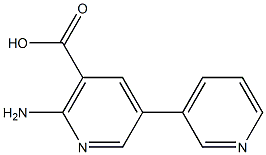 2-Amino-5-(pyridin-3-yl)nicotinic acid,,结构式