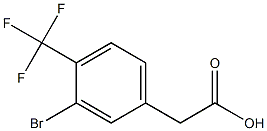 3-Bromo-4-(trifluoromethyl)phenylacetic acid Structure