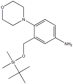 3-((tert-butyldimethylsilyloxy)methyl)-4-morpholinobenzenamine|