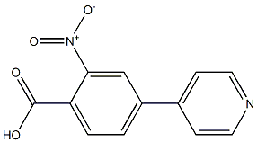 2-Nitro-4-(pyridin-4-yl)benzoic acid Struktur