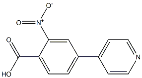 2-Nitro-4-(pyridin-4-yl)benzoic acid 结构式