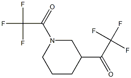 1,1'-(Piperidine-1,3-diyl)bis(2,2,2-trifluoroethanone) 化学構造式