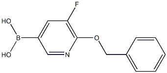 6-Benzoxy-5-fluoropyridine-3-boronic acid 化学構造式