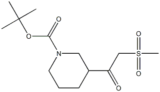 3-[2-(Methylsulfonyl)acetyl]-piperidine-1-carboxylic acid tert-butyl ester Structure