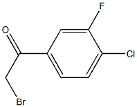 2-Bromo-1-(4-chloro-3-fluoro-phenyl)-ethanone,,结构式