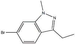 6-Bromo-3-ethyl-1-methyl-1H-indazole,,结构式