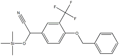 2-(4-(benzyloxy)-3-(trifluoromethyl)phenyl)-2-(trimethylsilyloxy)acetonitrile 化学構造式