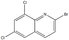 2-bromo-6,8-dichloroquinoline 化学構造式