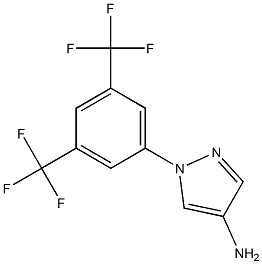 1-(3,5-bis(trifluoromethyl)phenyl)-1H-pyrazol-4-amine Structure