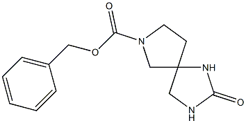 benzyl 2-oxo-1,3,7-triazaspiro[4.4]nonane-7-carboxylate Struktur