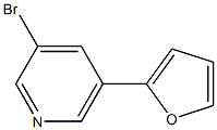 3-bromo-5-(furan-2-yl)pyridine Struktur