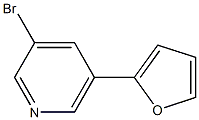 3-bromo-5-(furan-2-yl)pyridine,,结构式