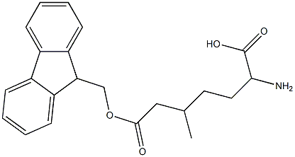 FMOC-D-2-amino-5-methylhexanoic acid 化学構造式