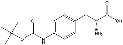 (4-T-BUTOXYCARBONYLAMINO)-D-PHENYLALANINE 化学構造式