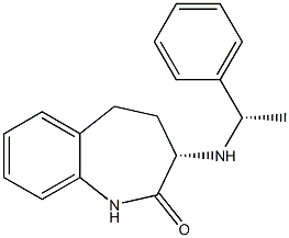 3-[(1-(1S)-PHENYLETHYL)AMINO]-1,3,4,5-TETRAHYDRO-2H-1-(3S)-BENZAZEPIN-2-ONE 结构式