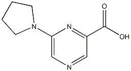 6-pyrrolidin-1-ylpyrazine-2-carboxylic acid Struktur