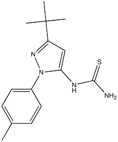 N-[3-tert-butyl-1-(4-methylphenyl)-1H-pyrazol-5-yl]thiourea 结构式