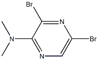 3,5-dibromo-N,N-dimethylpyrazin-2-amine,,结构式