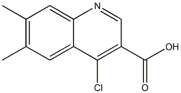 4-chloro-6,7-dimethylquinoline-3-carboxylic acid,,结构式