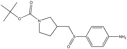 3-(4-Amino-benzenesulfinylmethyl)-pyrrolidine-1-carboxylic acid tert-butyl ester Structure