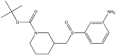 3-(3-Amino-benzenesulfinylmethyl)-piperidine-1-carboxylic acid tert-butyl ester,,结构式