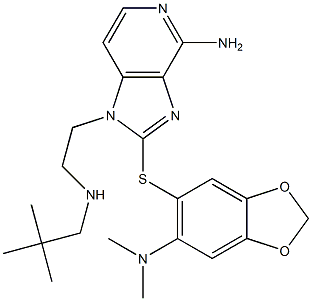 2-((6-(dimethylamino)benzo[d][1,3]dioxol-5-yl)thio)-1-(2-(neopentylamino)ethyl)-1H-imidazo[4,5-c]pyridin-4-amine