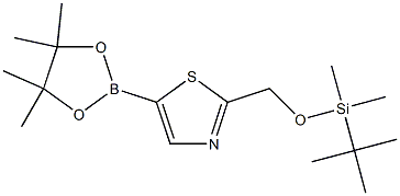 2-(tert-Butyl-dimethyl-silanyloxymethyl)-5-(4,4,5,5-tetramethyl-[1,3,2]dioxaborolan-2-yl)-thiazole|