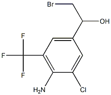 1-(4-amino-3-chloro-5-(trifluoromethyl)phenyl)-2-bromoethanol,,结构式