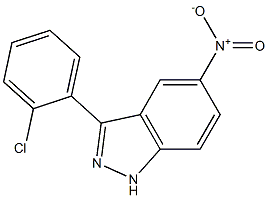 3-(2-chlorophenyl)-5-nitro-1H-indazole Struktur