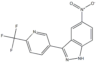 3-(6-(trifluoromethyl)pyridin-3-yl)-5-nitro-1H-indazole,,结构式