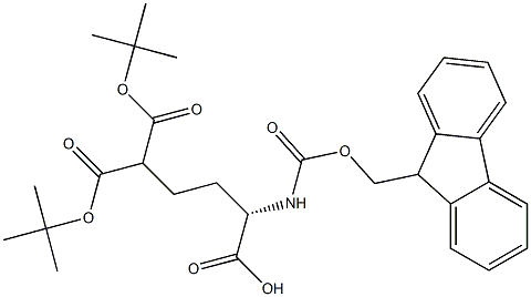 (S)-Fmoc-2-amino-5-tert-butoxycarbonyl-hexanedioic acid-6-tert-butyl ester Structure