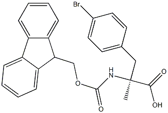 Fmoc-alpha-methyl-D-4-bromophenylalanine 化学構造式